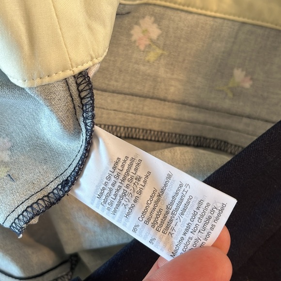 NWT J. Crew Mercantile Navy & Pink Floral Print Cropped Pant - Picture 13 of 13